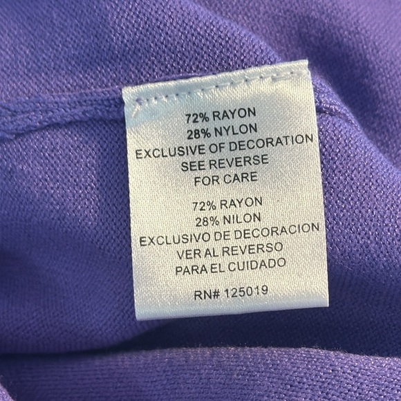 NWT Women’s Joseph A Qu'est Cequec EST Purple Shell Embellished Tank Top Sz M - Picture 9 of 9